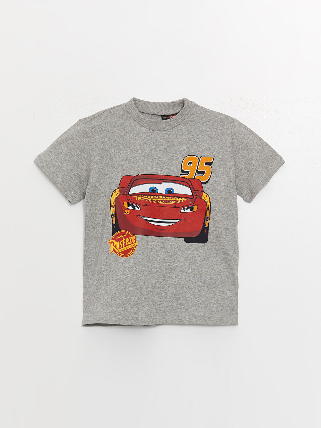 تيشيرت و شورت أولاد رضع مطبوع عليه سيارات بياقة دائرية و كم قصير - طقم من قطعتين-1