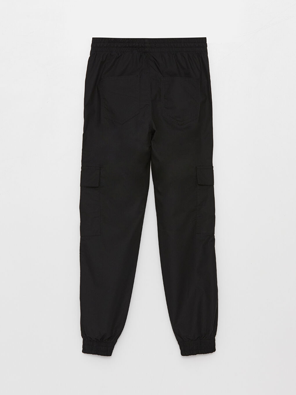 Women's Elasticated Waist Plain Parachute Trousers-6