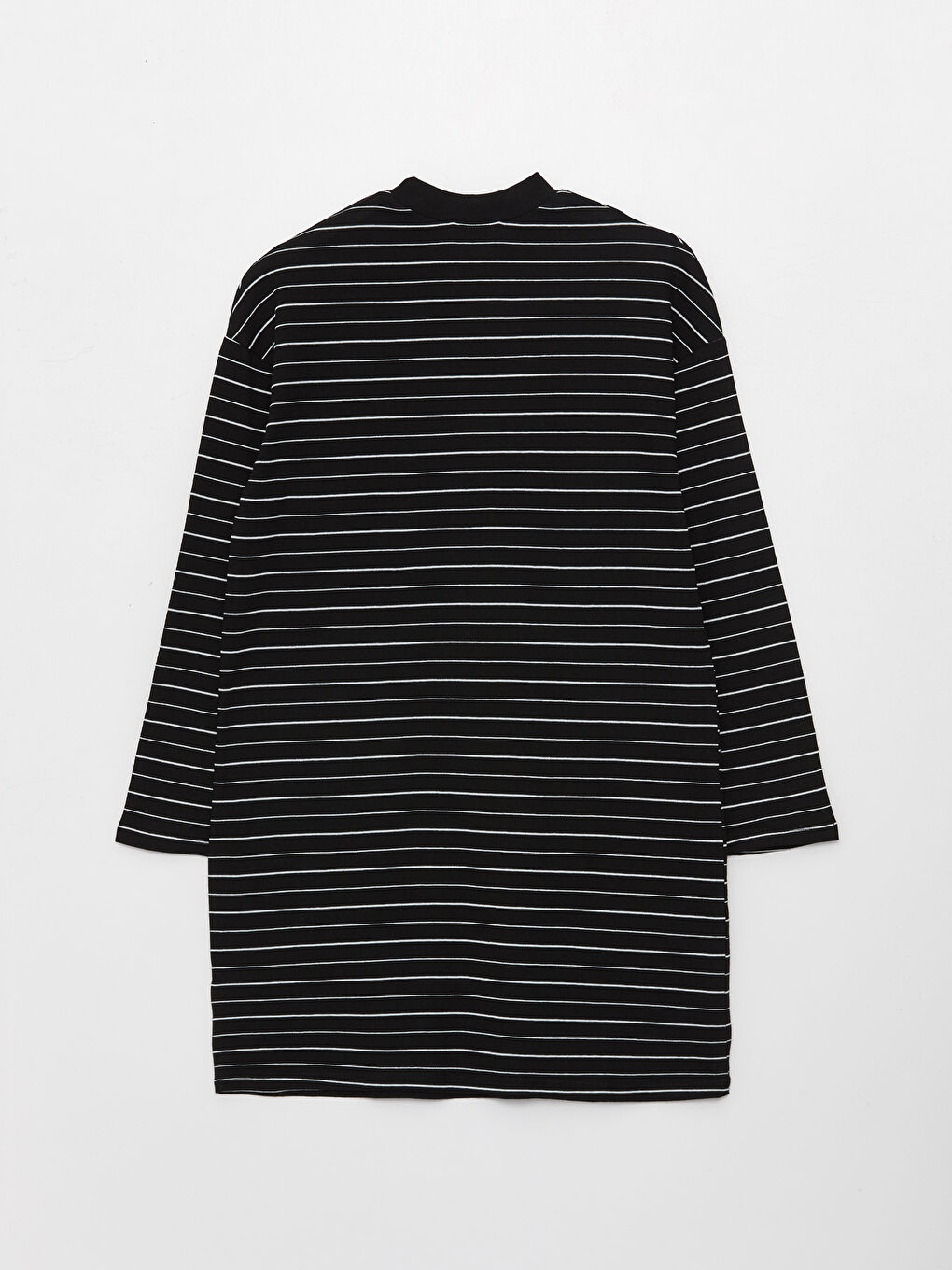 Tunique en Sweatshirt à Rayures à Manches Longues pour Femmes avec Col Cheminée-6