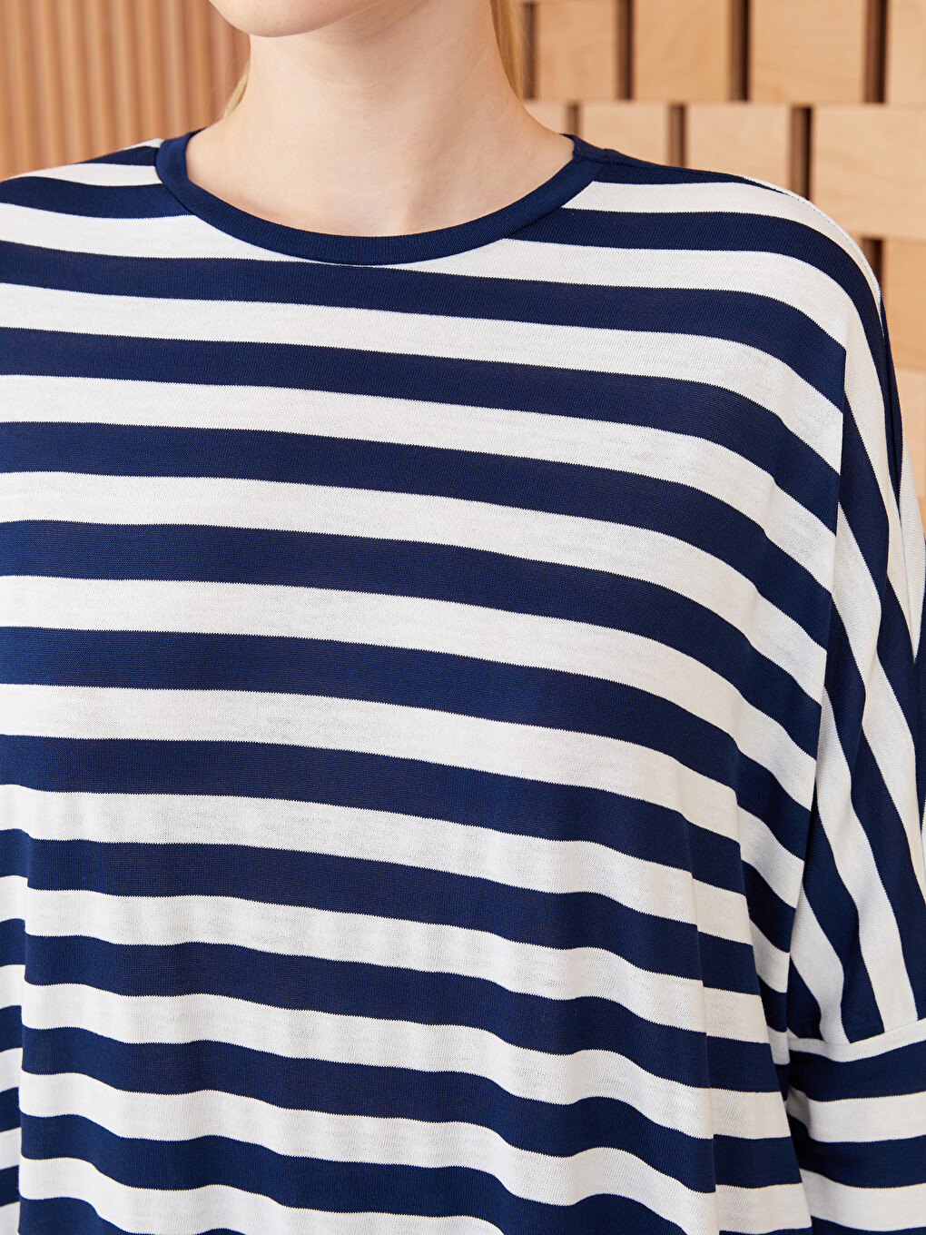 Striped Oversize Women's Sweatshirt Tunic-6