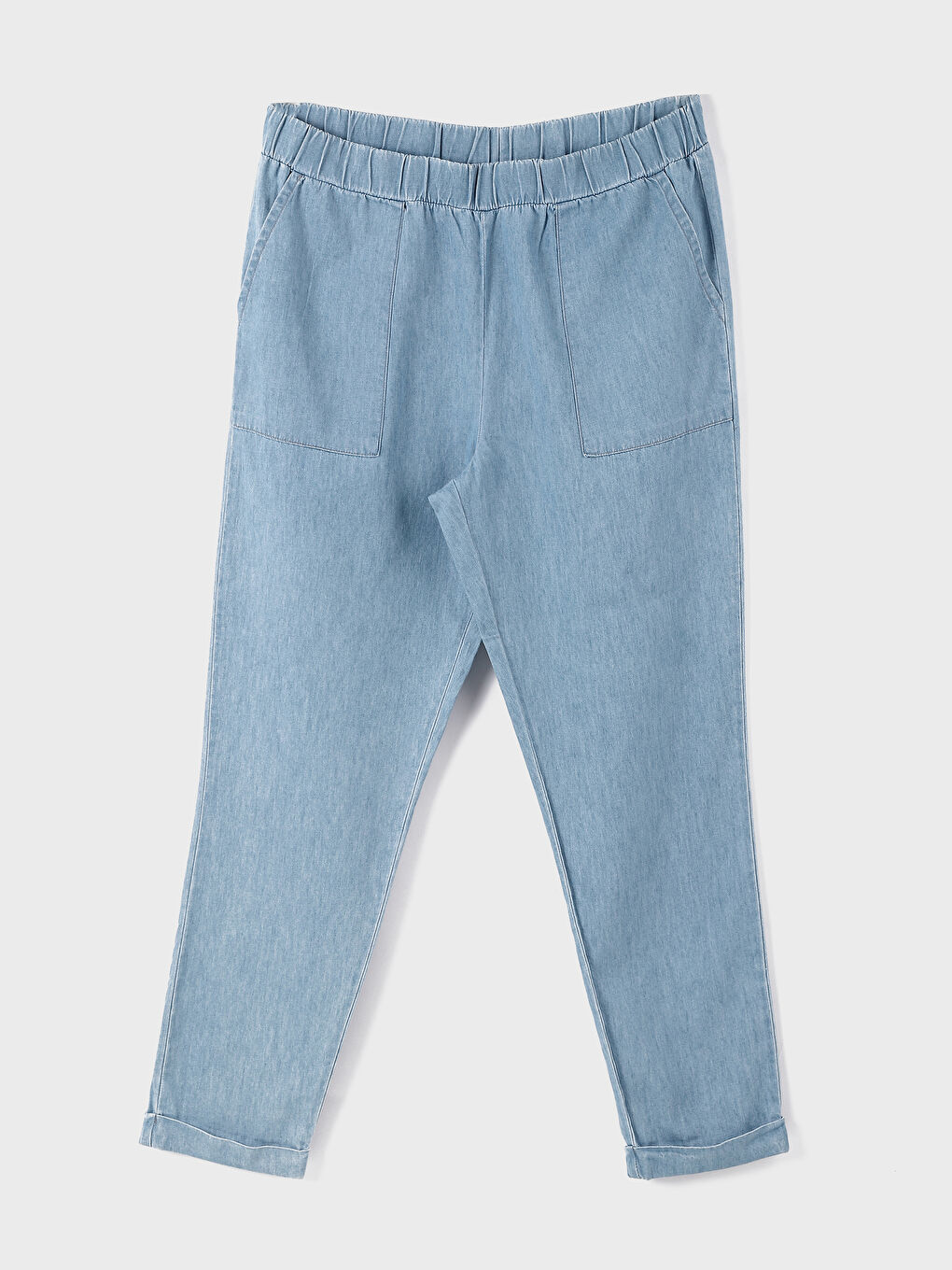 Elasticated Waist Straight Fit Women's Jeans-4