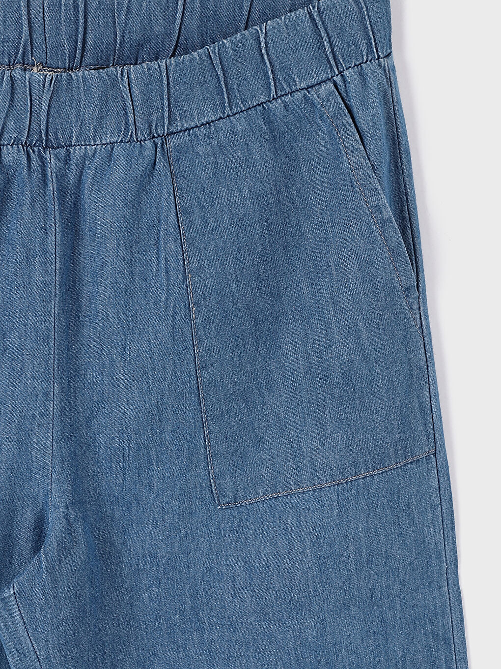 جينز بخصر مرن وقصة مستقيمة للسيدات-8