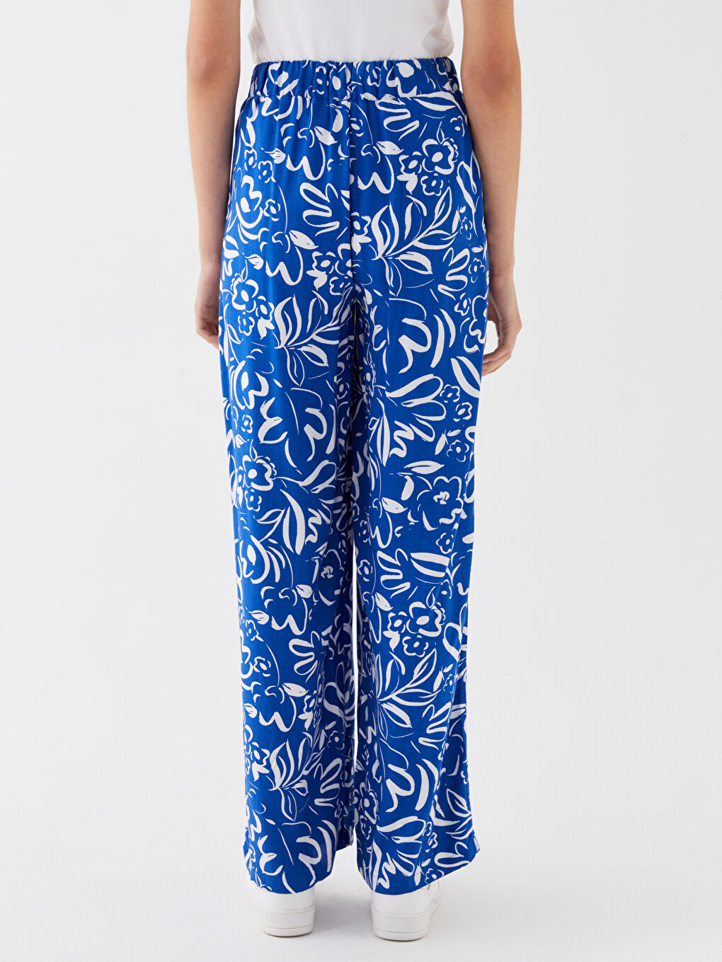 Elasticated Waist Relaxed Fit Women's Trousers-4