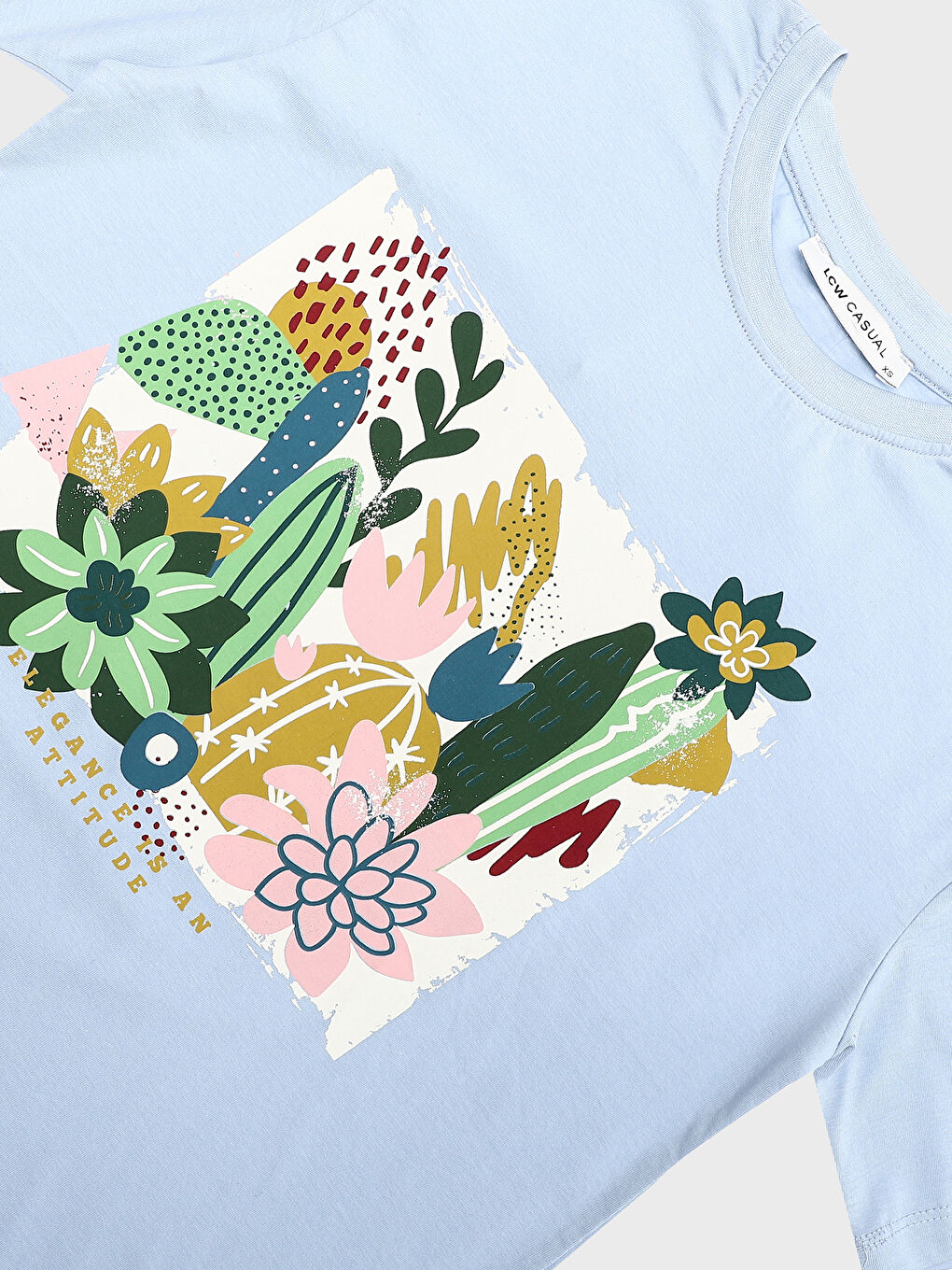 Crew Neck Printed Short Sleeve Women's T-Shirt-2