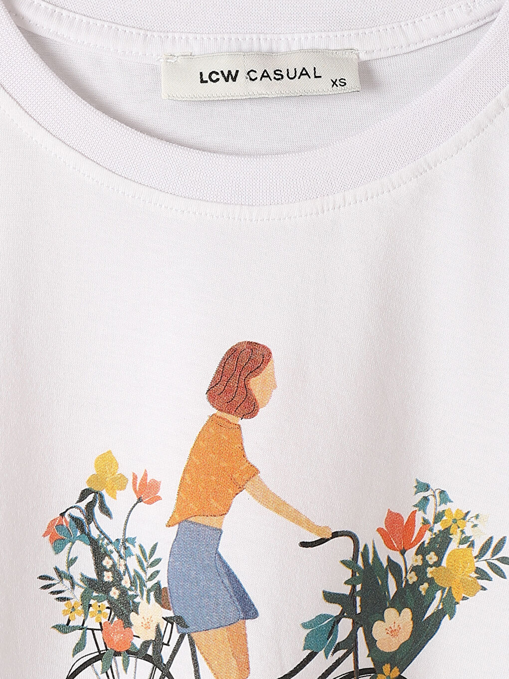 Crew Neck Printed Women's T-Shirt-1