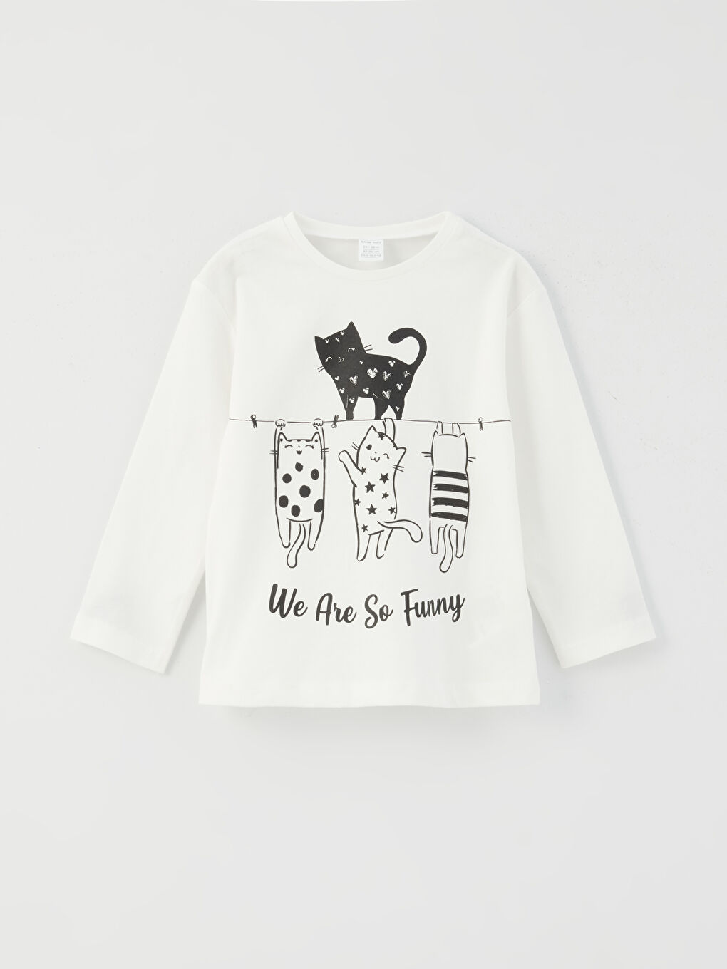Crew Neck Long Sleeve Printed Baby Girls' T-Shirt and Tights 2 Pack Set-1