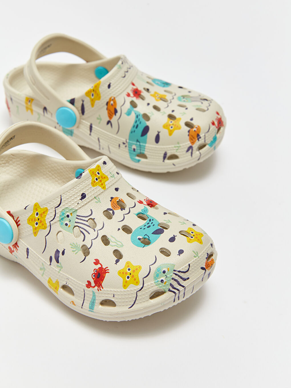 Bej Baskılı Erkek Bebek Plaj Sandaleti-2