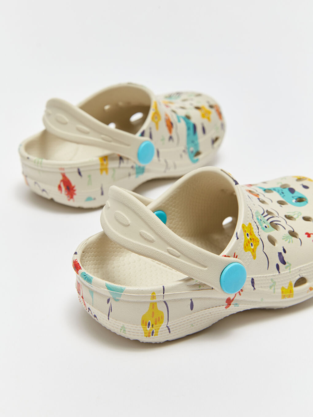 Bej Baskılı Erkek Bebek Plaj Sandaleti-4