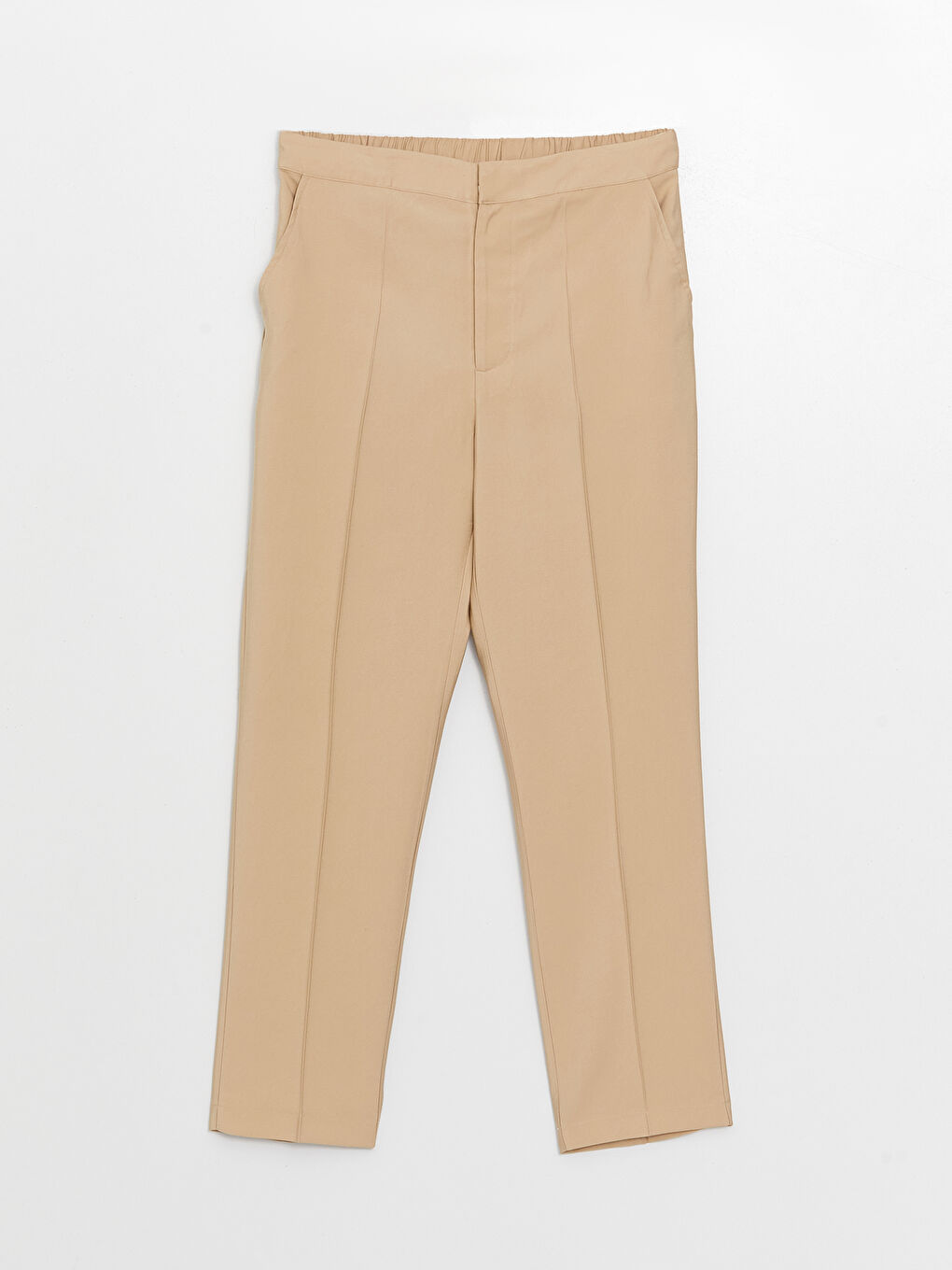 Elasticated Waist Regular Fit Women's Trousers-5