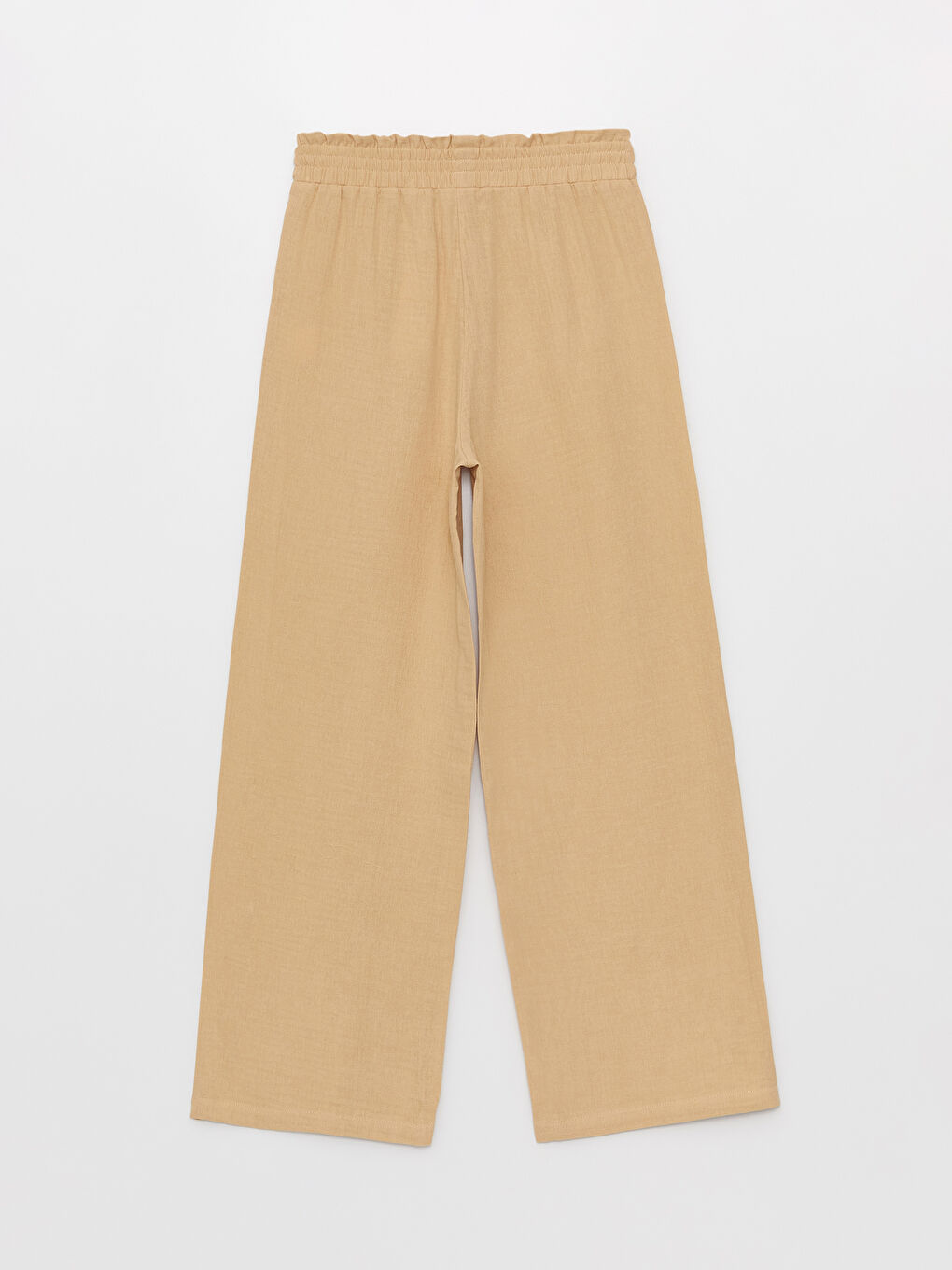 Elasticated Waist Plain Muslin Women's Trousers-6