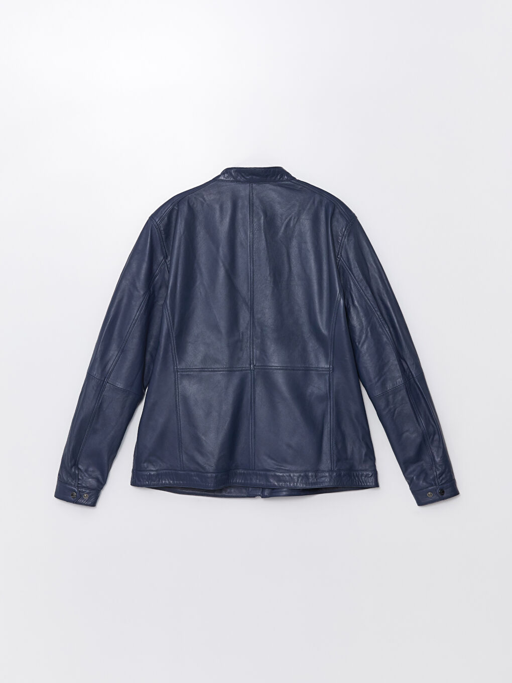 XSIDE Standard Pattern Standing Collar Men's Leather Coat -S3IY21Z8-RFD