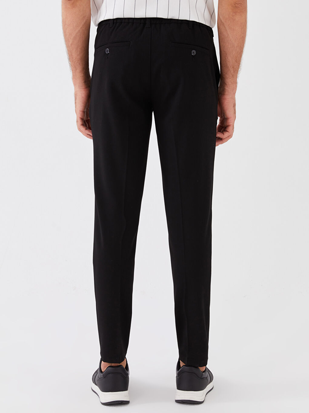 Siyah Slim Fit Erkek Pantolon-4