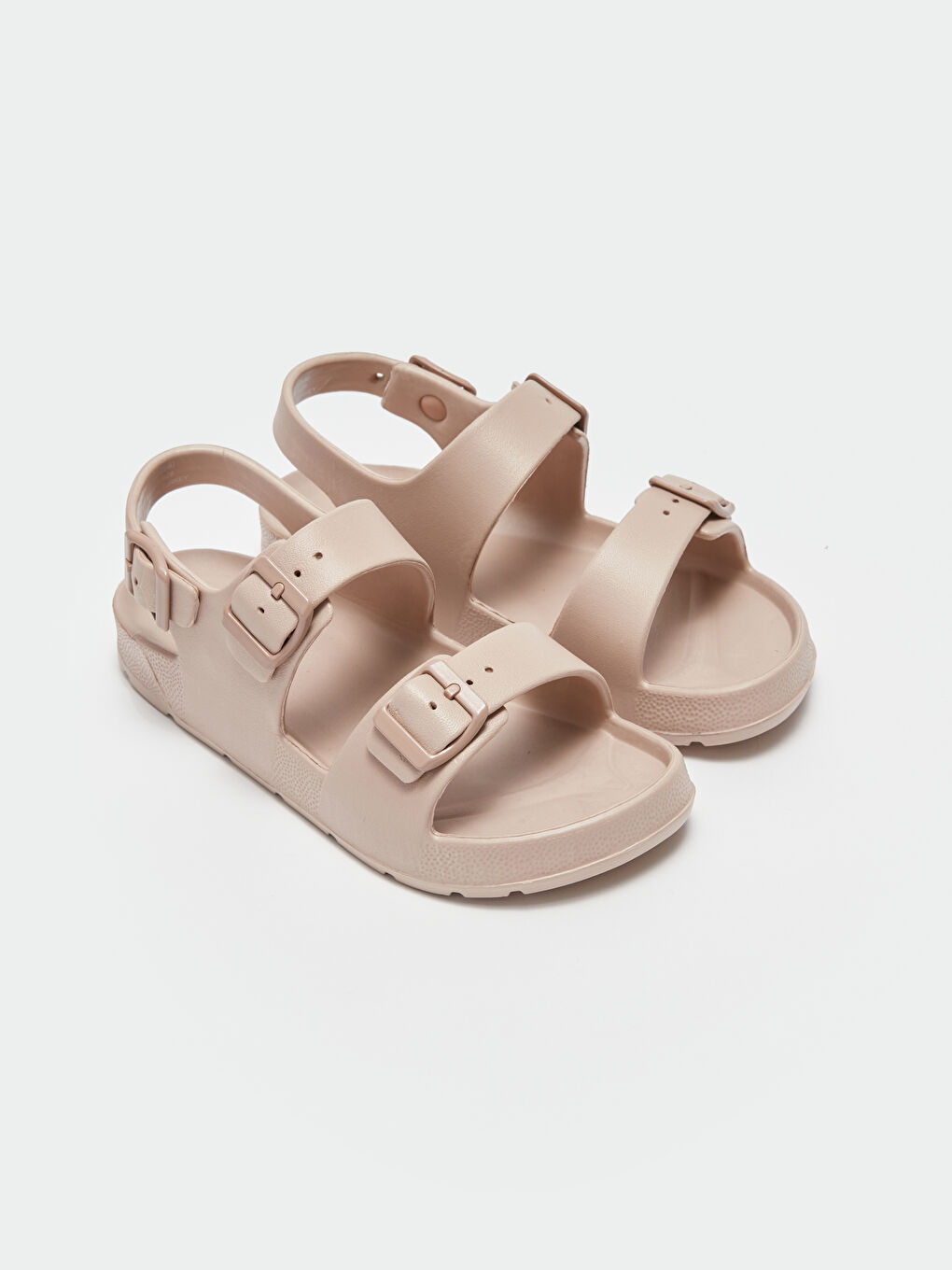 Bej Çift Bantlı Kadın Sandalet