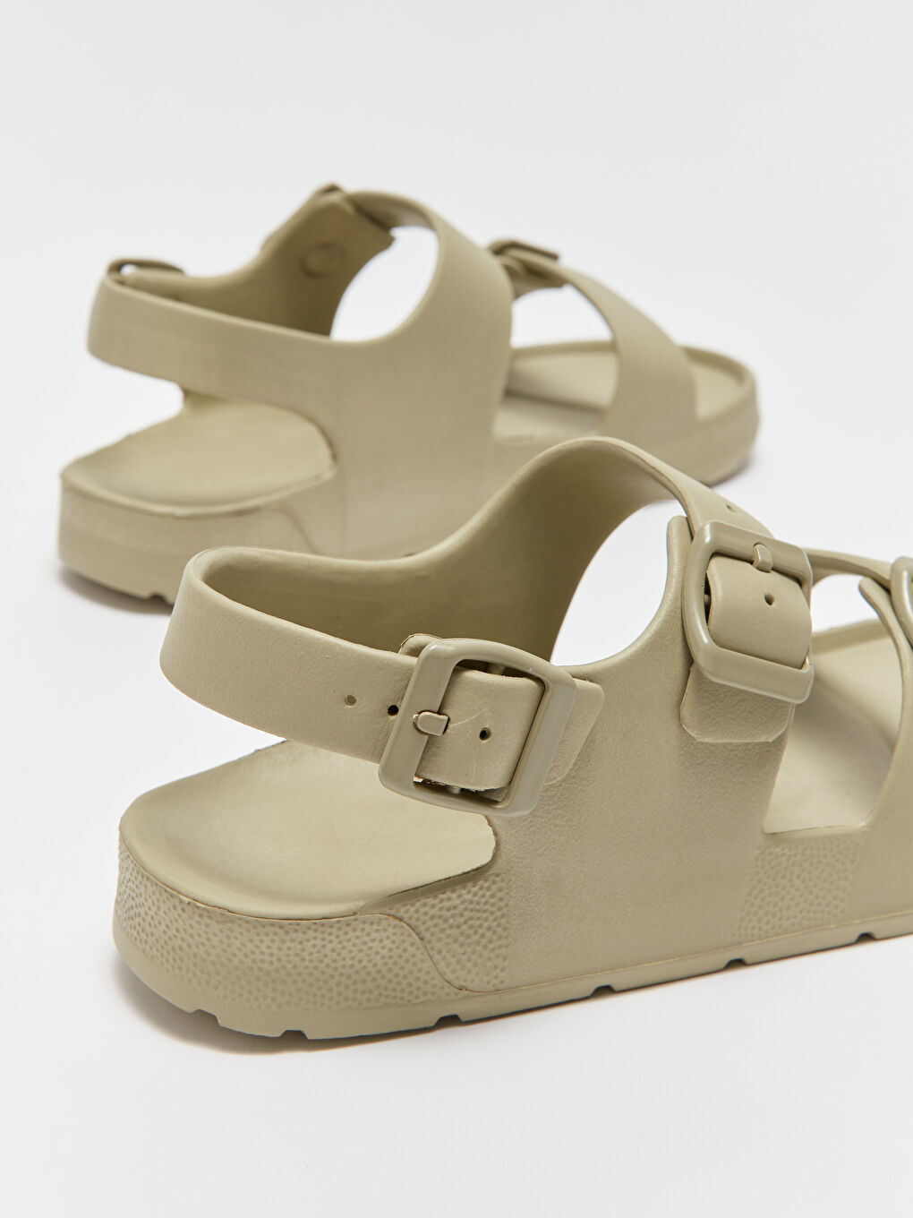 Yeşil Çift Bantlı Kadın Sandalet-4