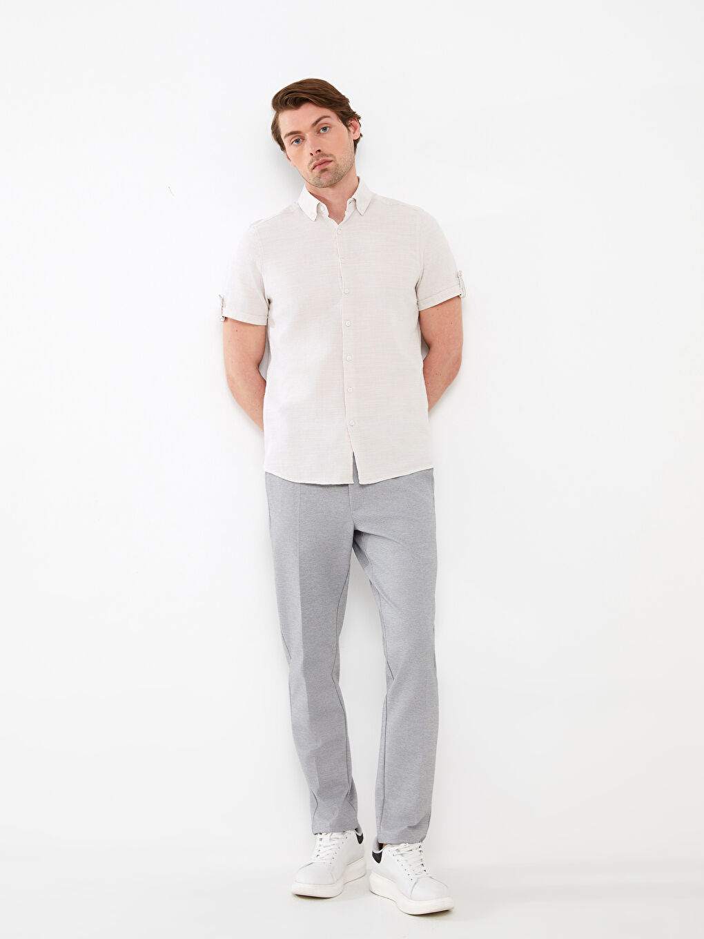 Gri Slim Fit Erkek Pantolon