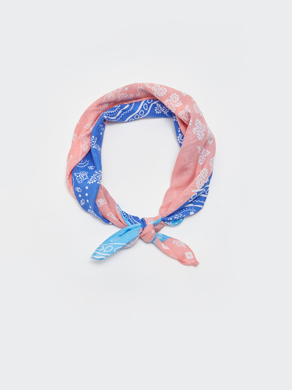 Pembe Desenli Kadın Bandana-3