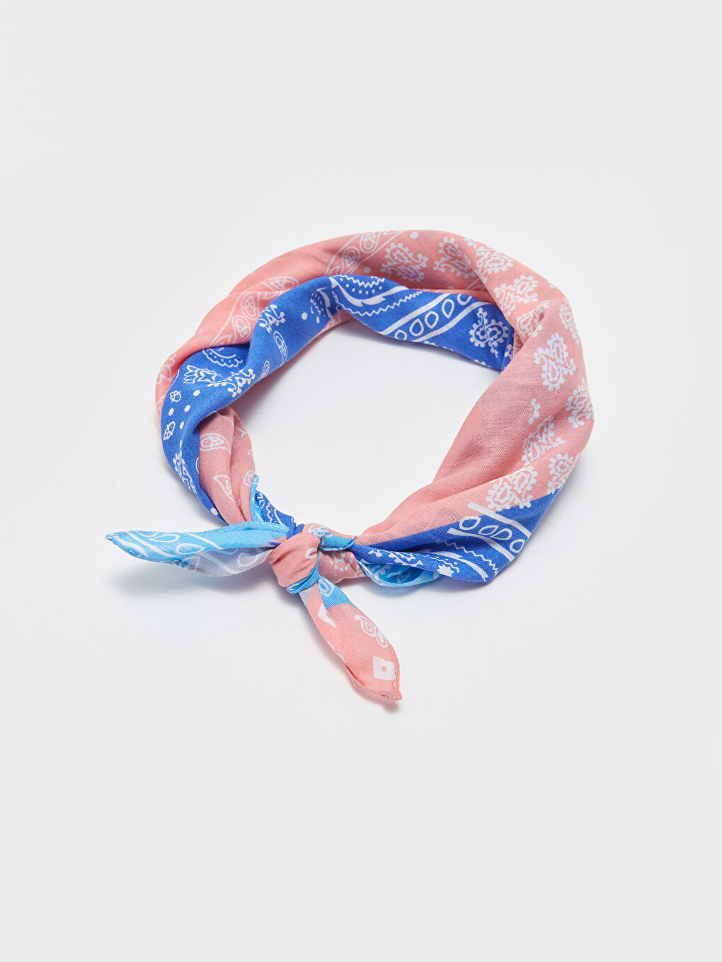 Pembe Desenli Kadın Bandana-4