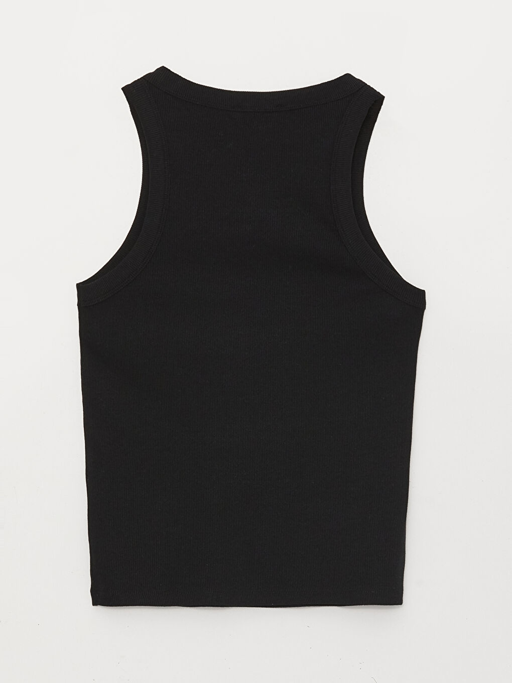 Әйелдерге арналған дөңгелек жағалы өрнексіз майка-6