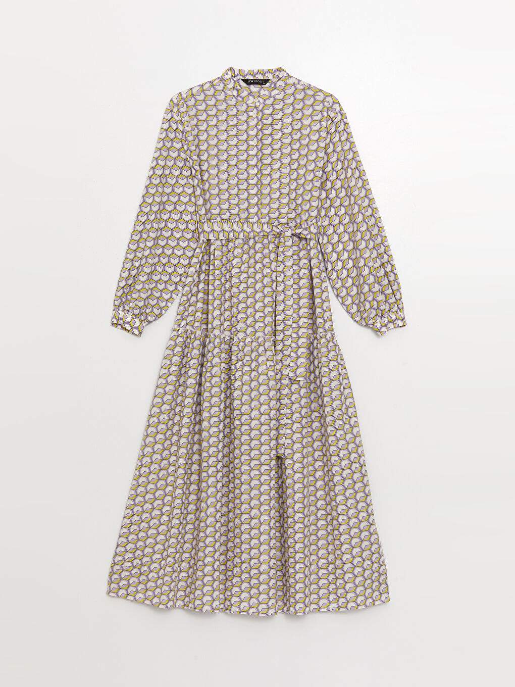 Patterned Long Sleeve Women Dress -S3IY90Z8-LSC