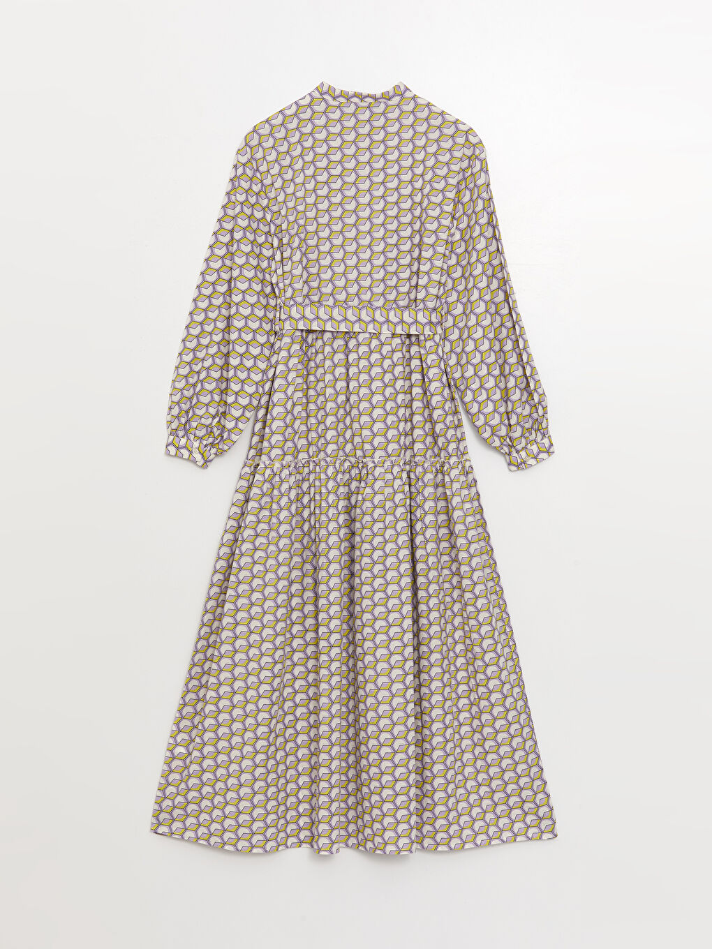 Patterned Long Sleeve Women Dress -S3IY90Z8-LSC