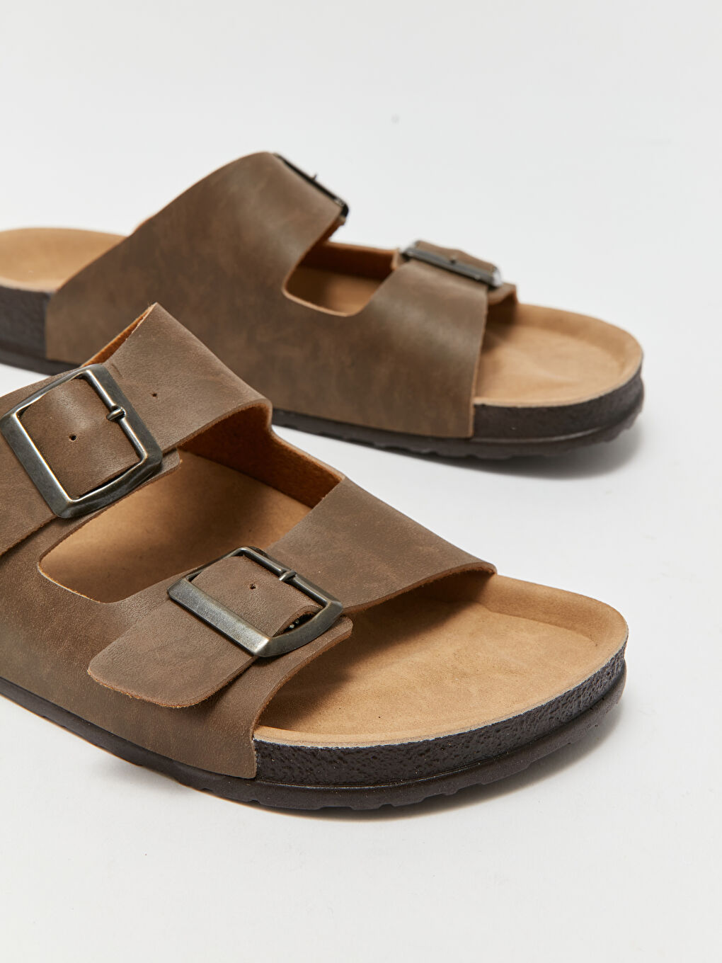 Faux Leather Men's Sandals-1
