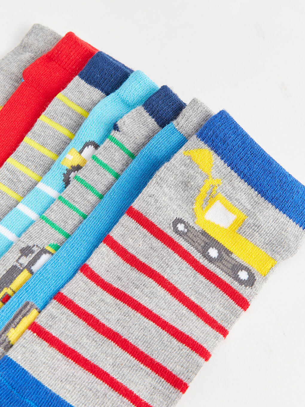 جوارب بوتي للأولاد بنقشة سيارات - عبوة من ٥ قطع-2