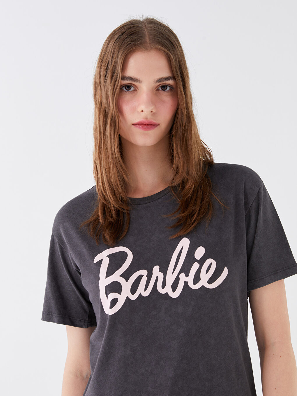 XSIDE Crew Neck Barbie Printed Short Sleeve Women's T-Shirt -S3IY99Z8-RFL