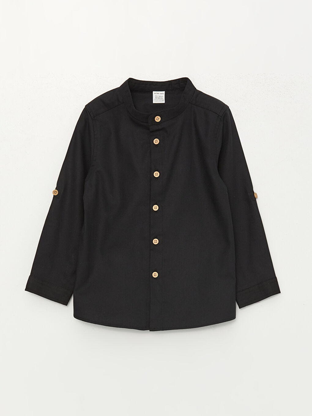 Siyah Uzun Kollu Erkek Bebek Gömlek