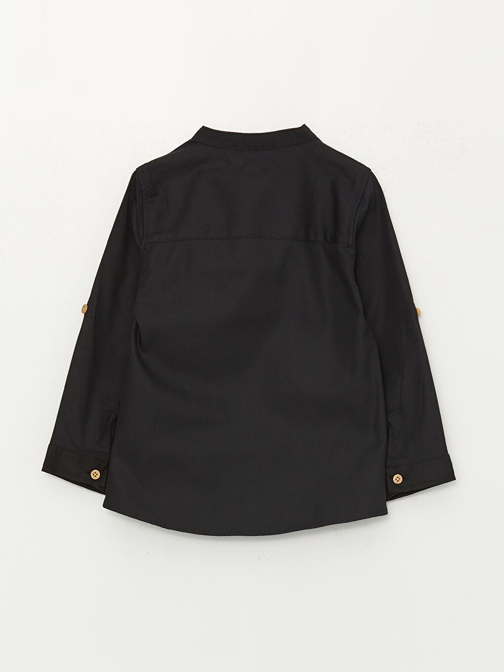 Siyah Uzun Kollu Erkek Bebek Gömlek-1