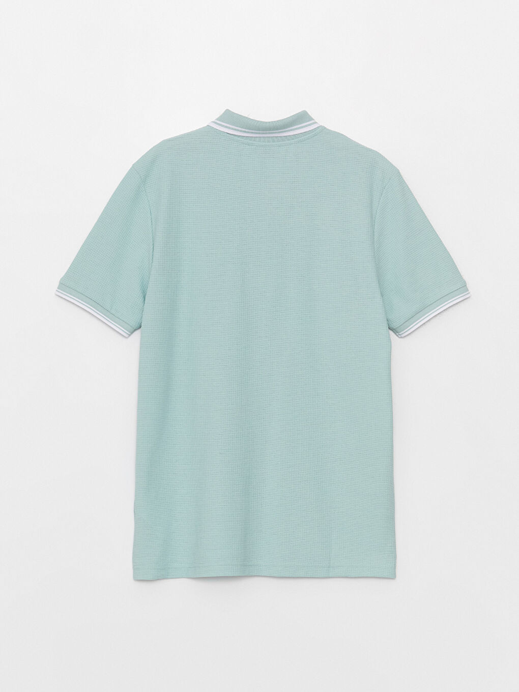 Yeşil Polo Yaka Kısa Kollu Pike Erkek Tişört-6