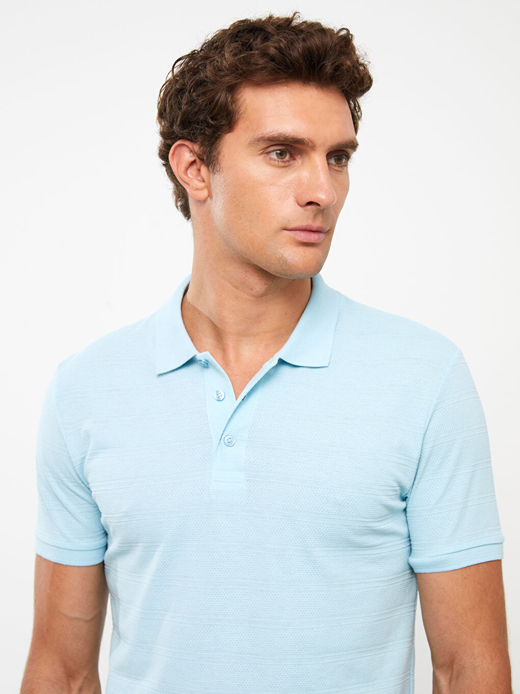 大学生協 割引 Sleeve Short Neck Polo SOUTHBLUE Pique T-Shirt Men's メンズウェア