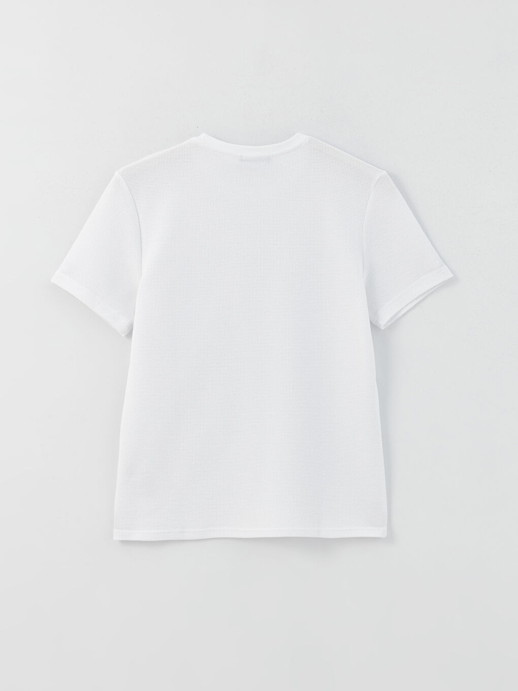 تيشيرت بيكيه كم قصير ياقة دائرية للرجال-6