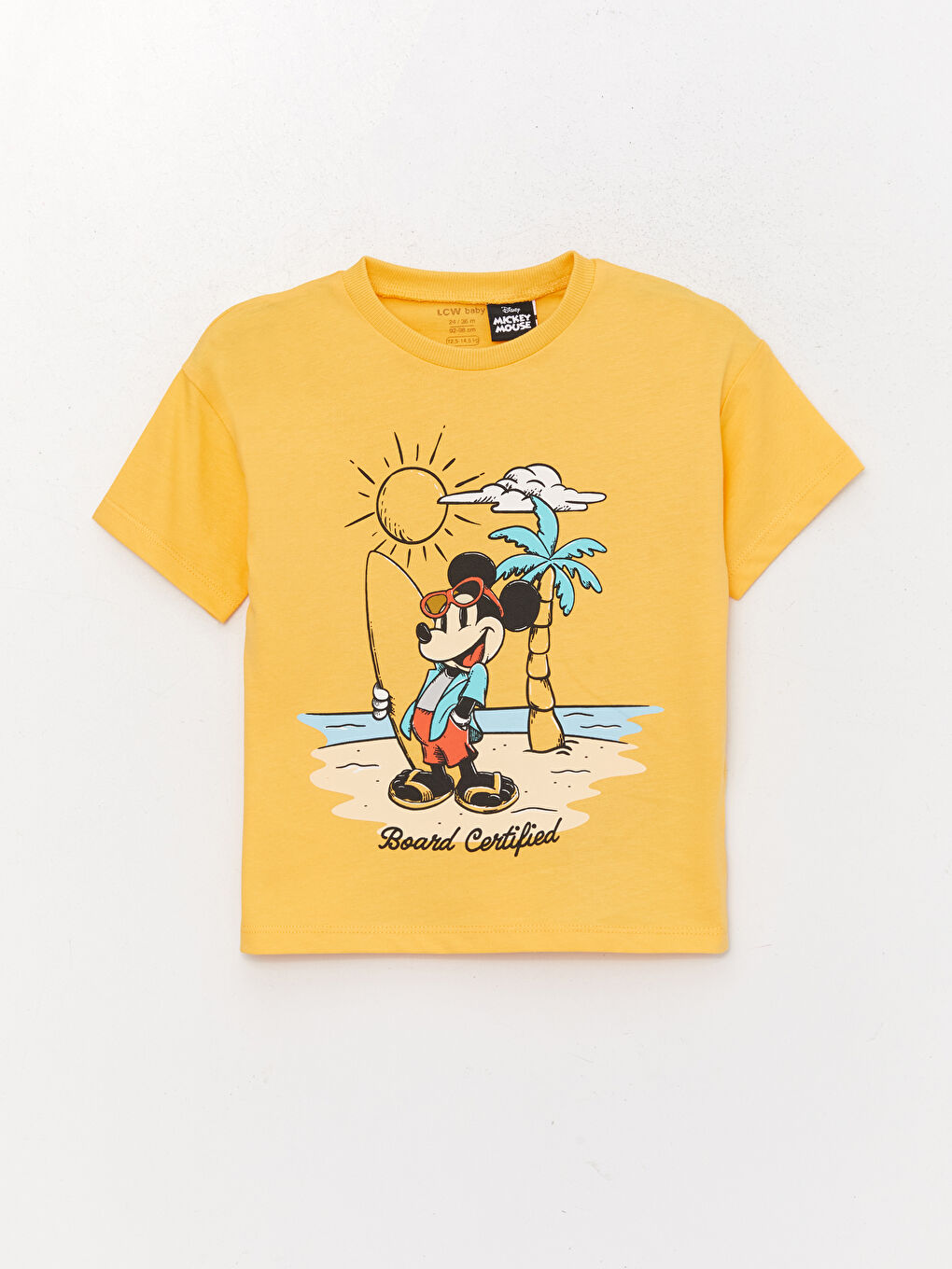 LC Waikiki Majica sa okruglim izrezom, kratkim rukavima, štampana Mickey Mouse za Bebe dečake -S3J073Z1-G3J