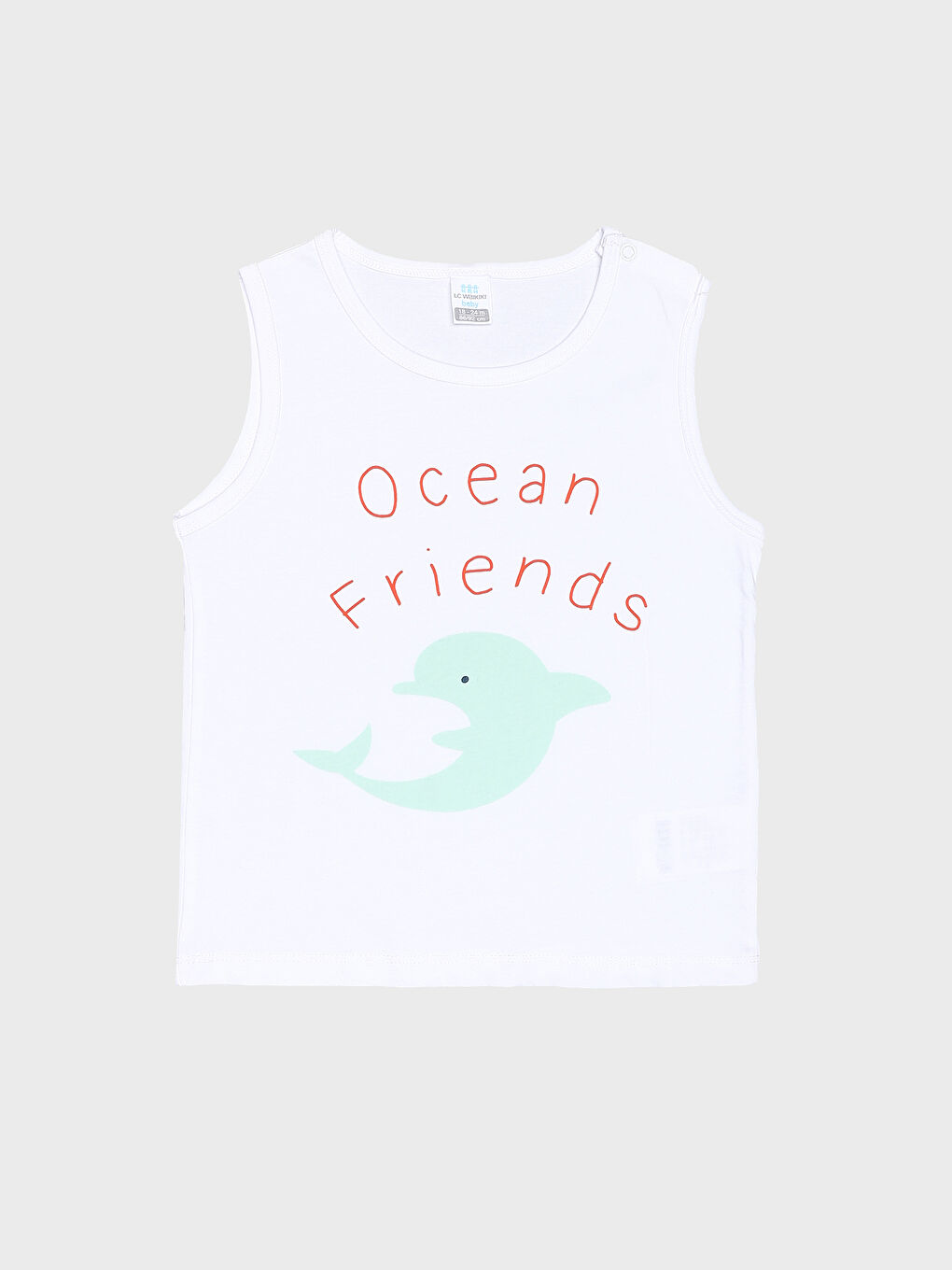 Crew Neck Printed Baby Boy Undershirt and Shorts 2-Piece Set-3