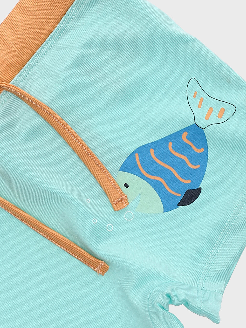 Elastic Waist Printed Baby Boys' Swim Shorts-2