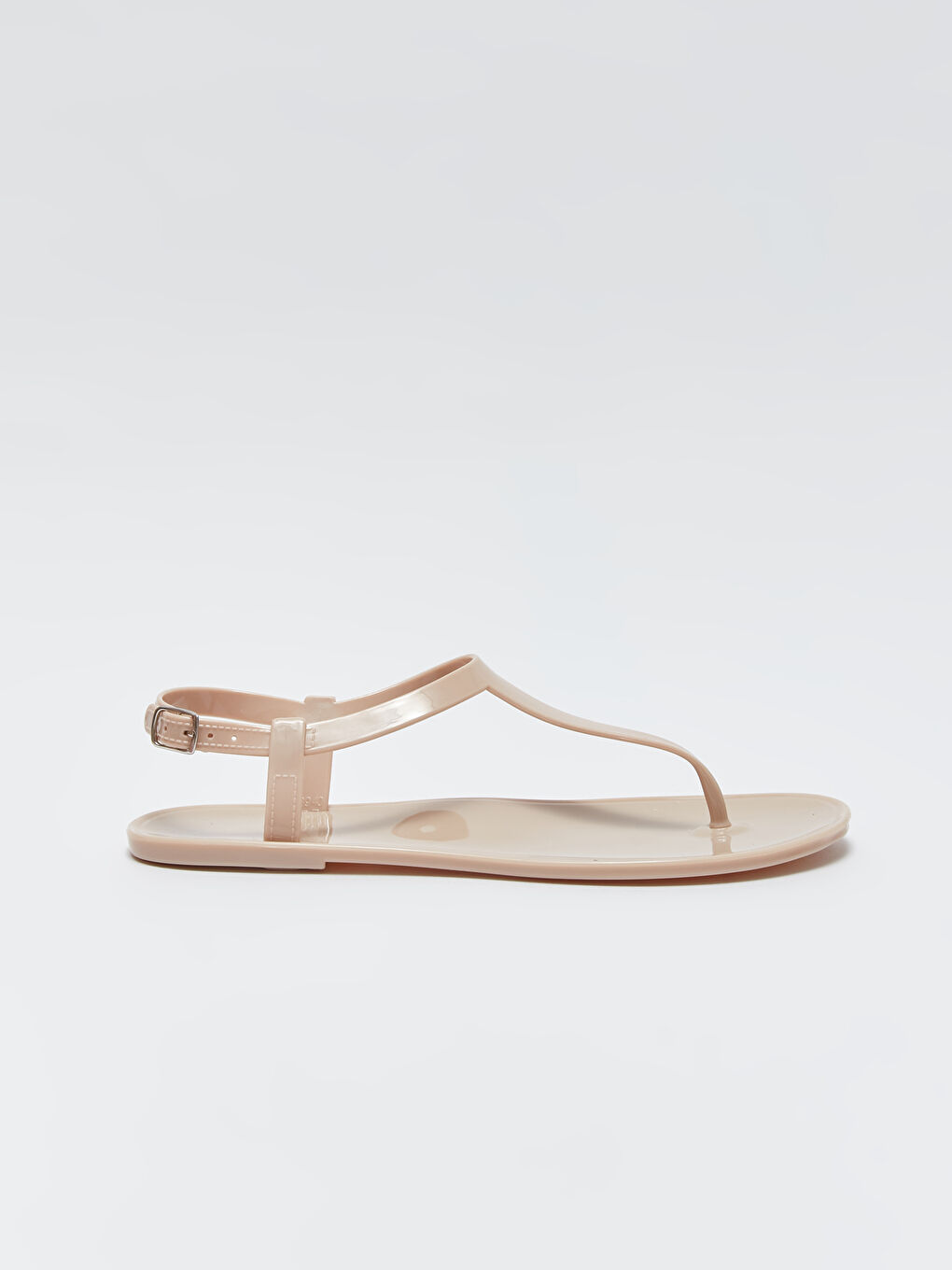 Bej Parmak Arası Kadın Plaj Sandaleti-1