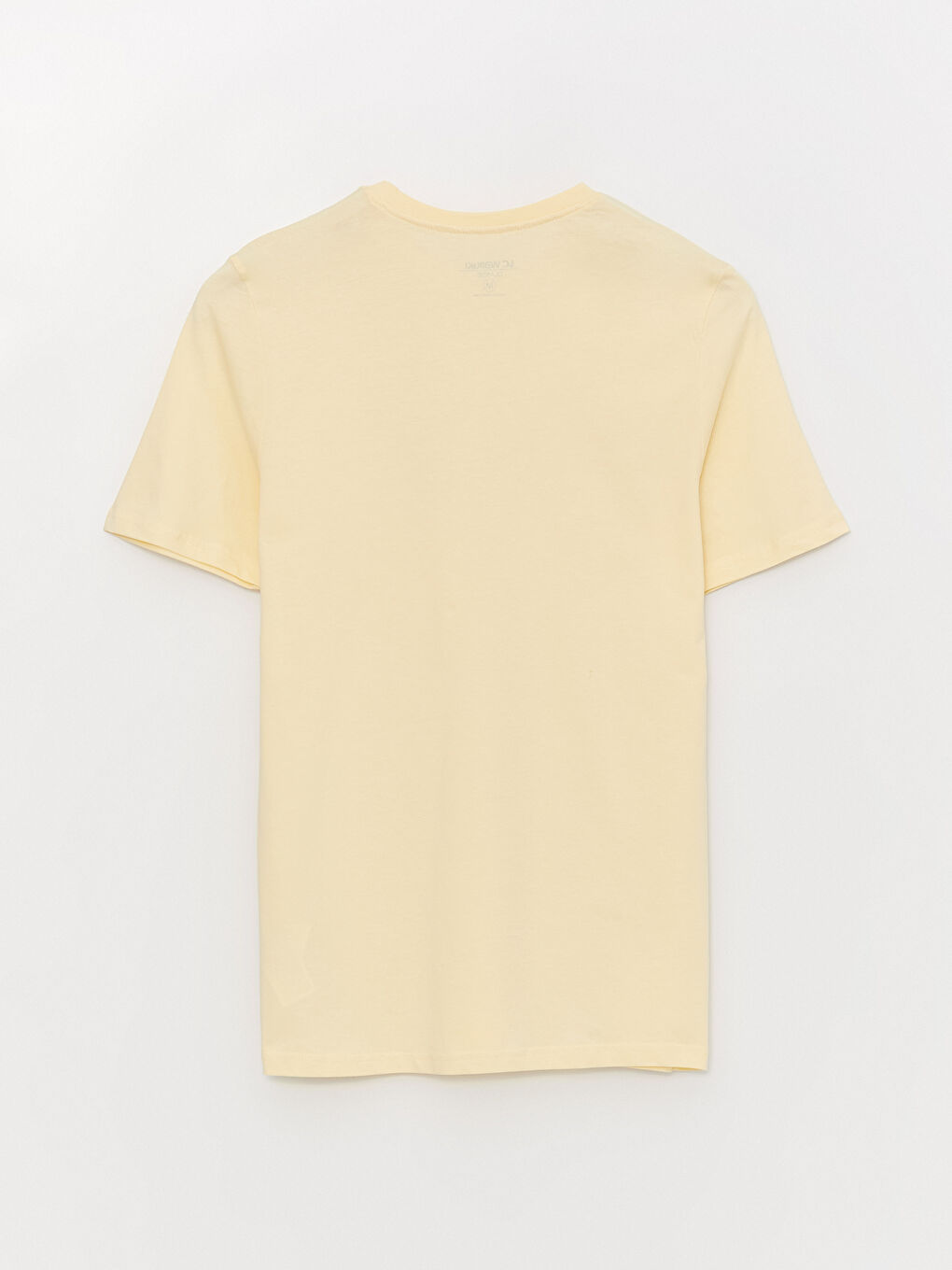 Sarı Bisiklet Yaka Kısa Kollu Baskılı Penye Erkek Tişört-6