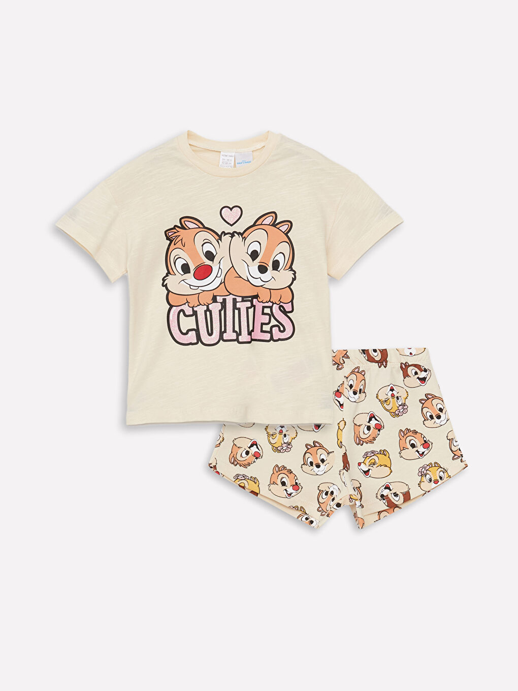 Chip and Dale Printed Baby Girl T-Shirt and Shorts 2-Pack