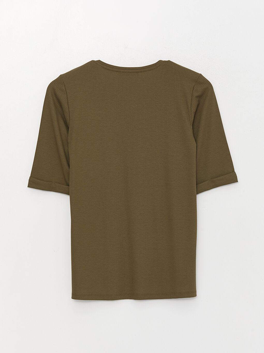 Crew Neck Plain Short Sleeve Women's T-Shirt-6