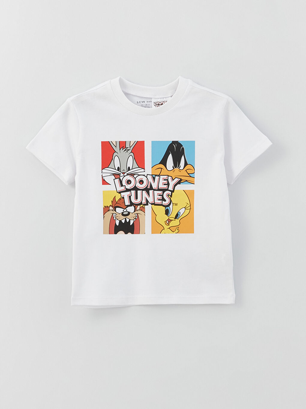 Crew Neck Short Sleeve Looney Tunes Printed Baby Boy T-Shirt and Shorts 2-Pack-1