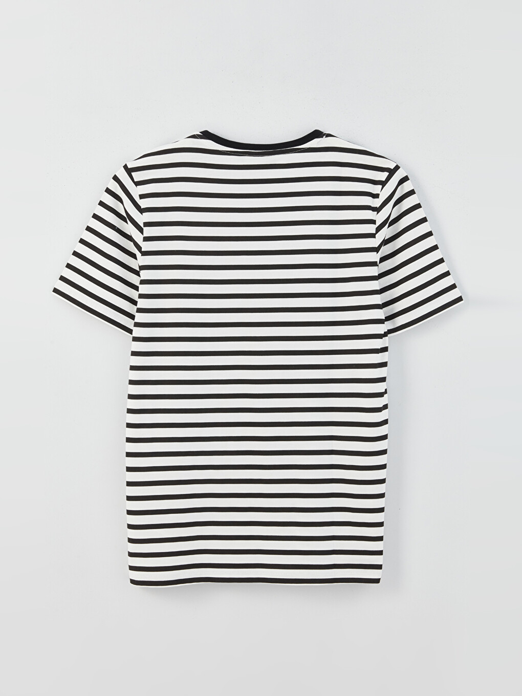 Rundhalsausschnitt Kurzarm Gestreift Jersey Herren T-Shirt-6
