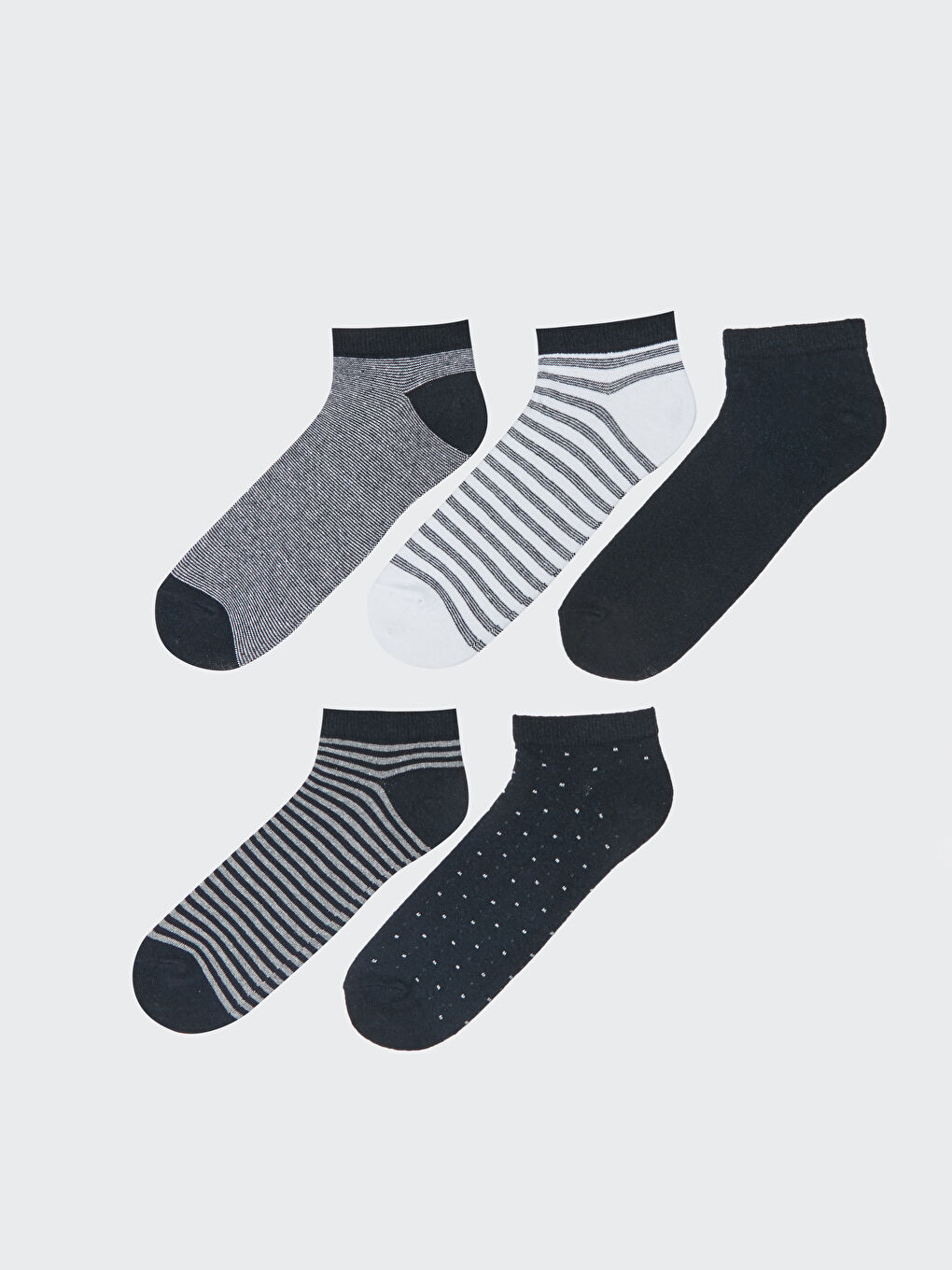 Karışık Desenli Erkek Patik Çorap 5'li