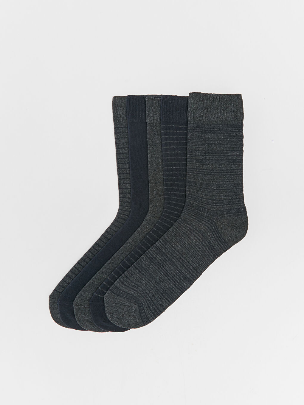 Lacivert Desenli Erkek Soket Çorap 5'li-1