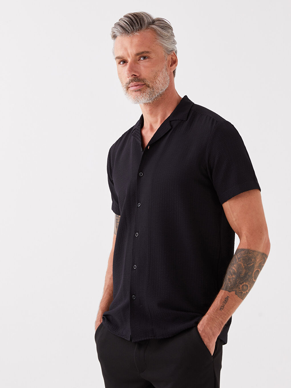 Regular Fit Short Sleeve Men's Shirt-1