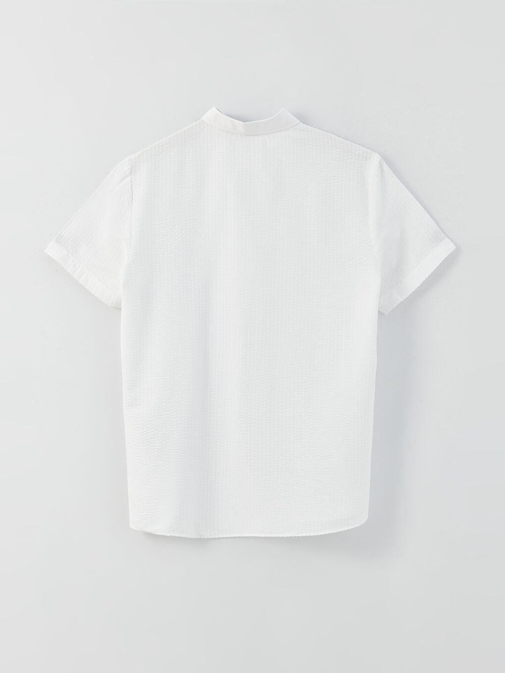 Beyaz Regular Fit Kısa Kollu Erkek Gömlek-6