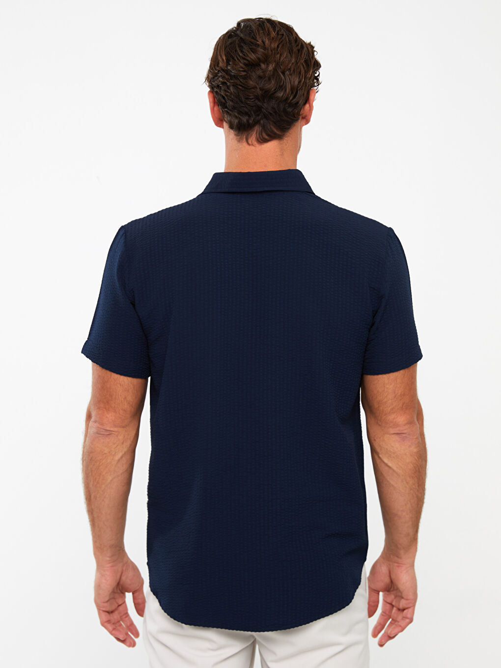 SOUTHBLUE Lacivert Regular Fit Kısa Kollu Erkek Gömlek - 4