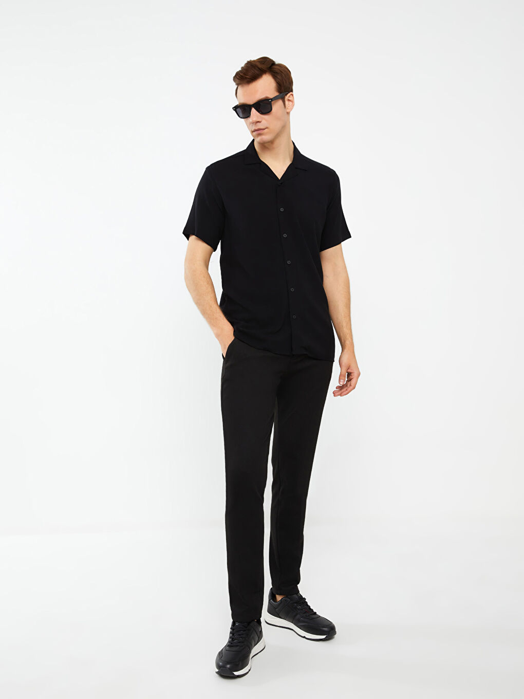 Regular Fit Short Sleeve Viscose Men's Shirt-2