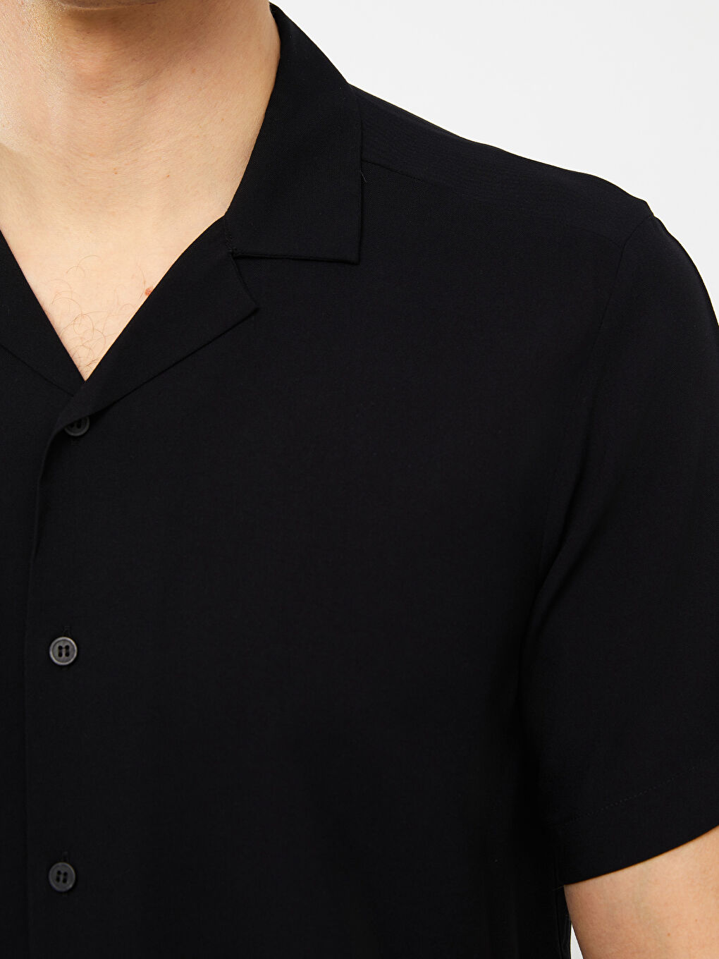 Regular Fit Short Sleeve Viscose Men's Shirt-3