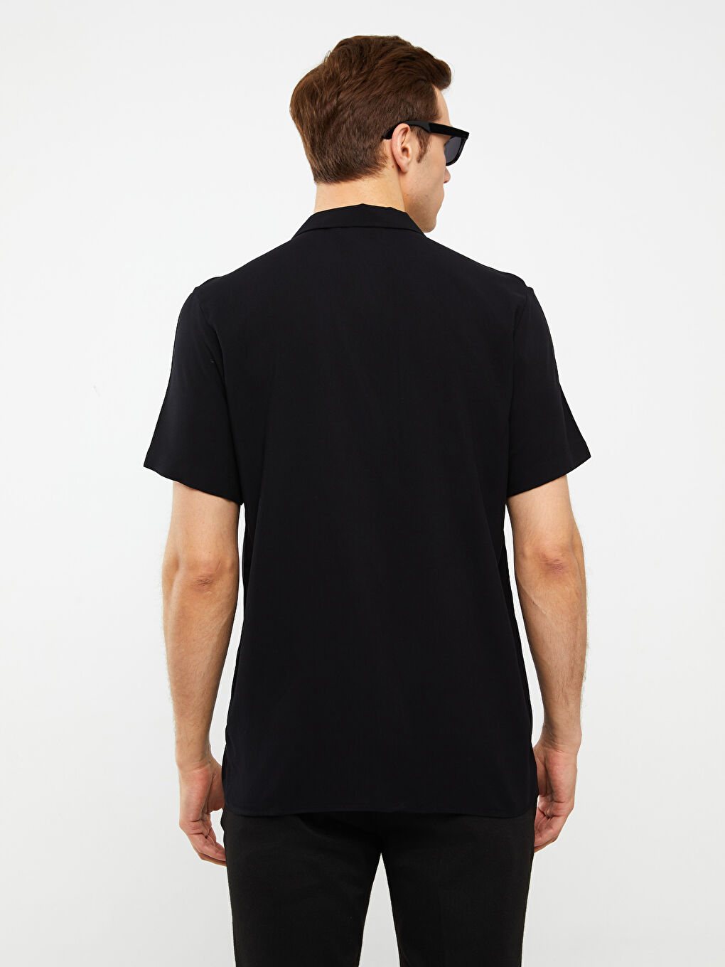 Regular Fit Short Sleeve Viscose Men's Shirt-4