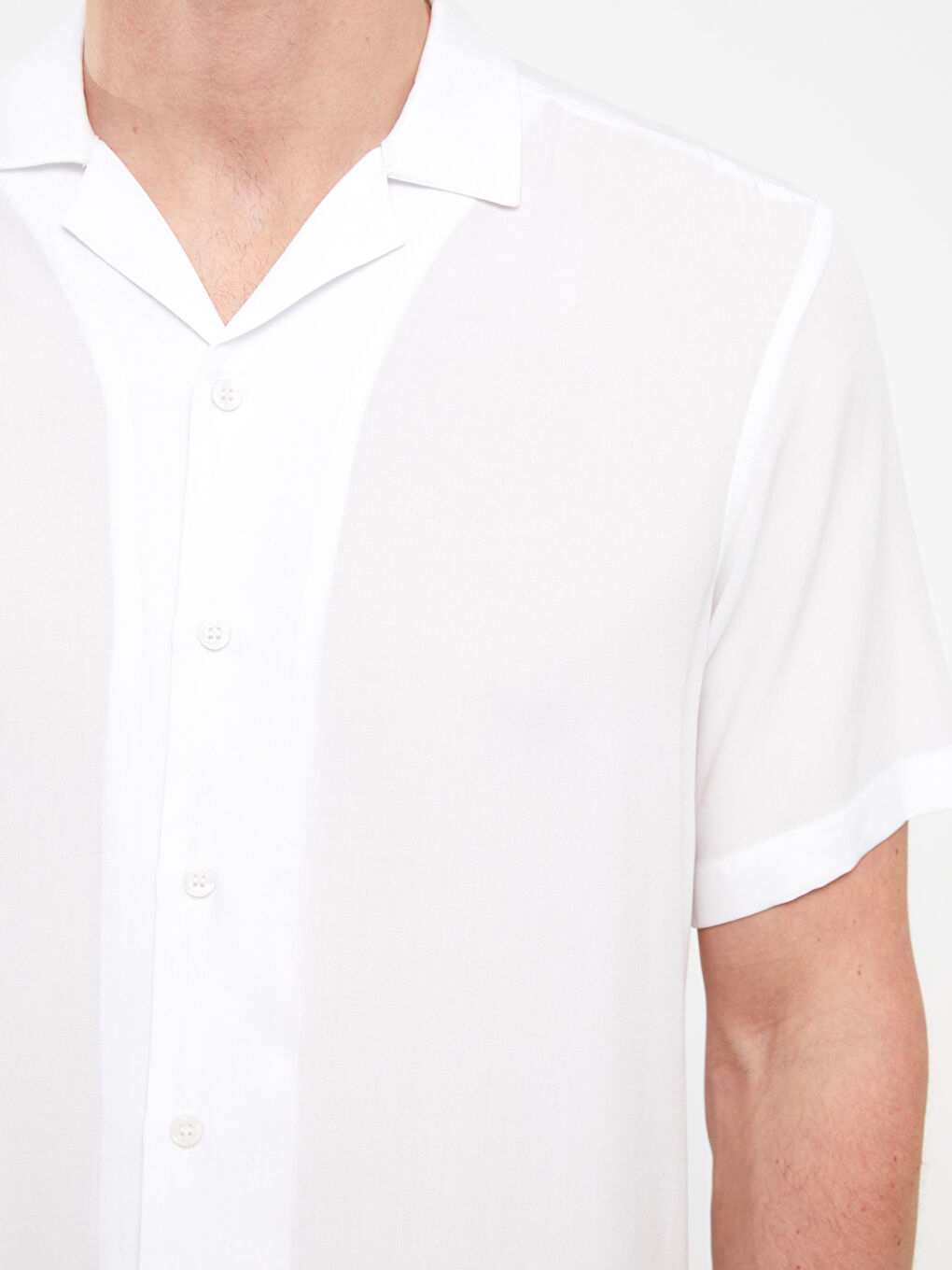 Regular Fit Short Sleeve Viscose Men's Shirt-3